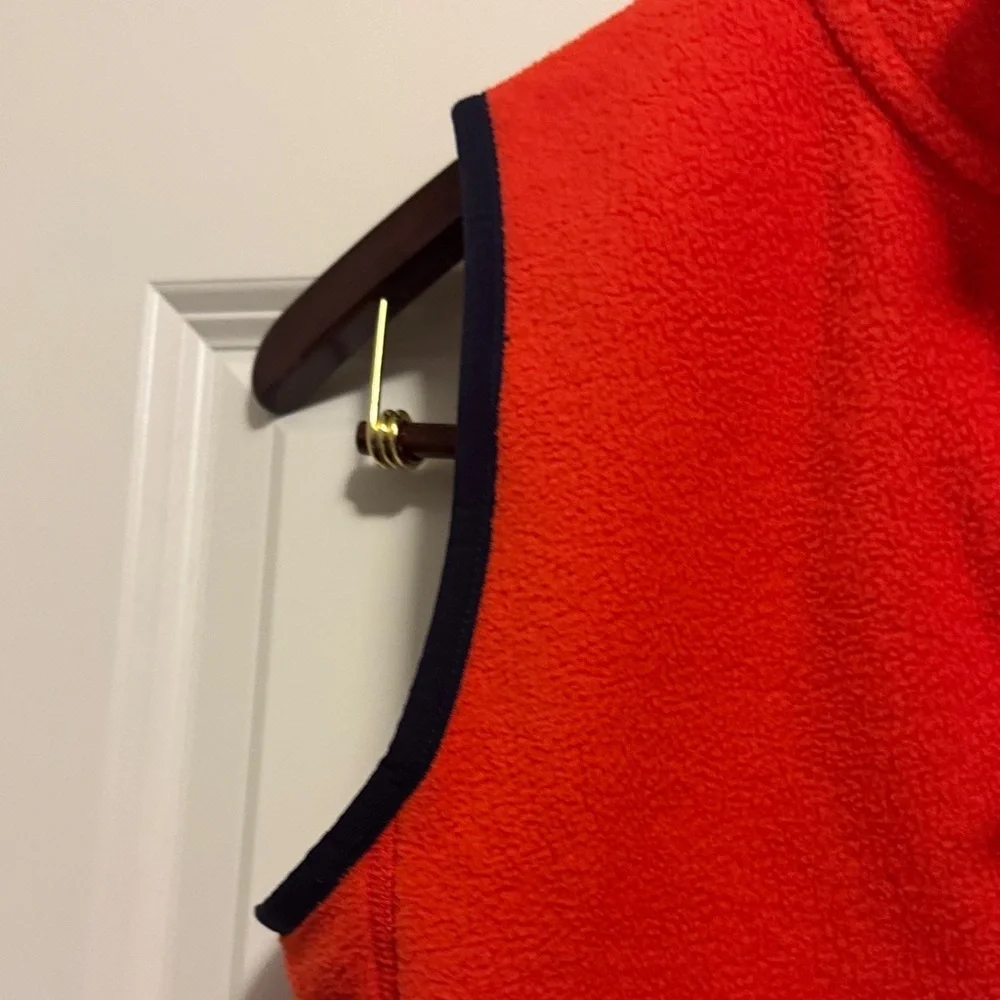 Vineyard Vines Kids Vest in Vibrant Orange with Navy Trim